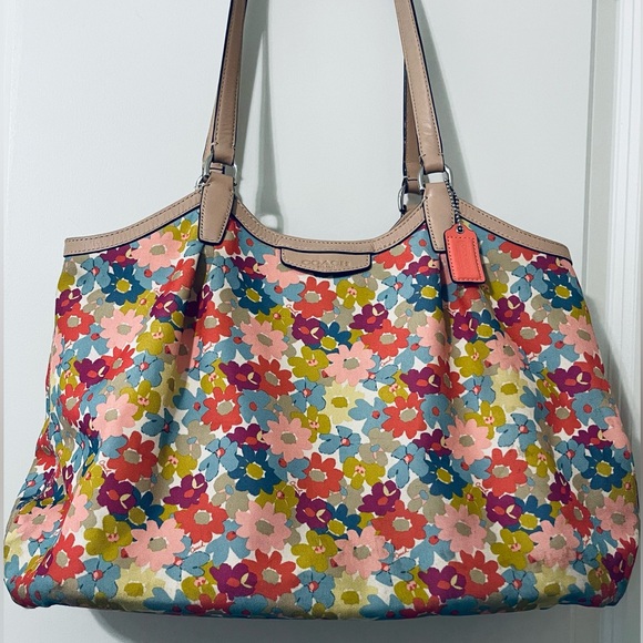 Coach Multicolor Floral Tote Bag - Picture 1 of 10